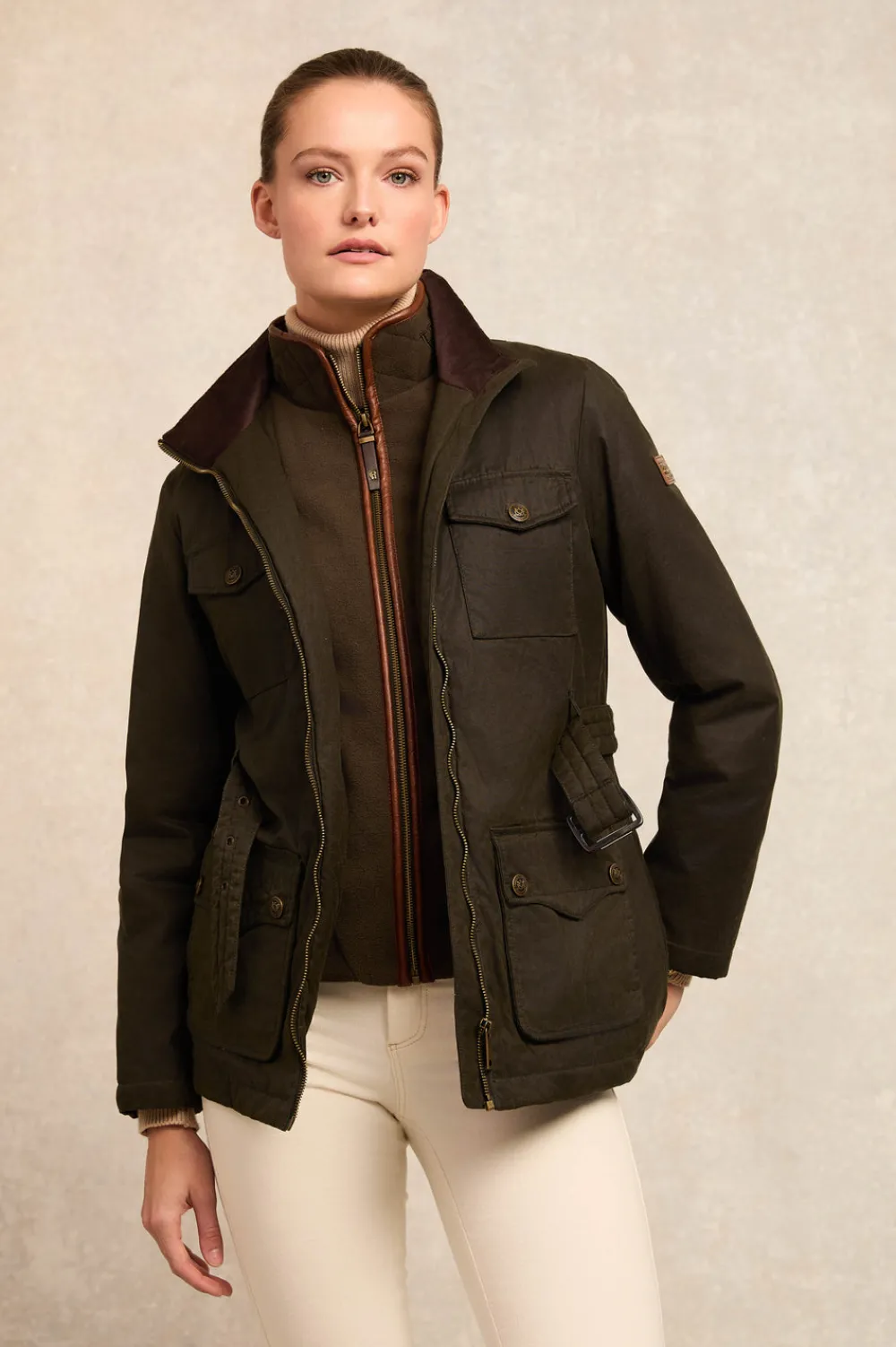 Holland Cooper Belted Waxed Jacket<Women Jackets