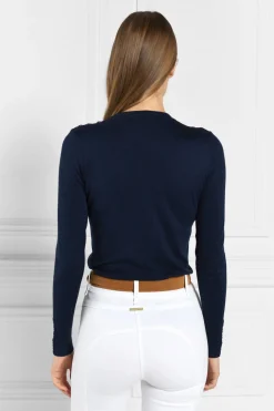 Holland Cooper Buttoned Knit Crew Neck<Women Knitwear