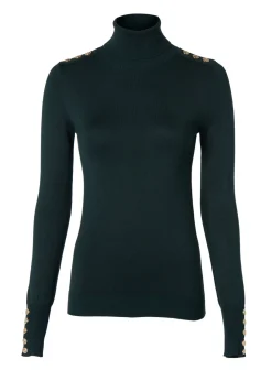 Holland Cooper Buttoned Knit Roll Neck<Women Knitwear