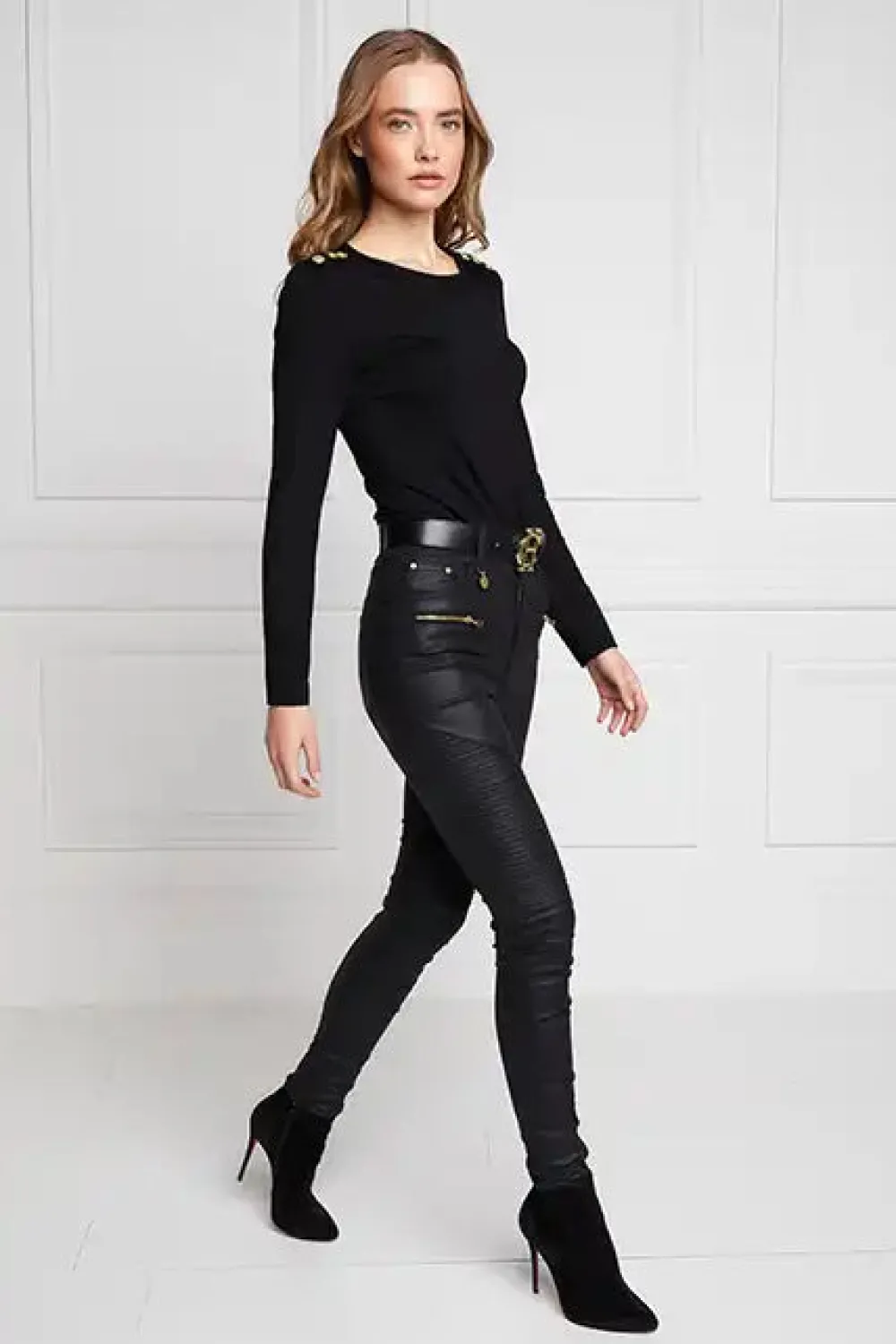 Holland Cooper Coated Biker Jean<Women Jeans