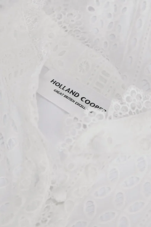 Holland Cooper Collarless Broderie Mini Dress<Women Dresses