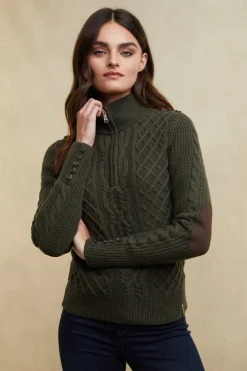 Holland Cooper Country Cable Quarter Zip Knit<Women Knitwear