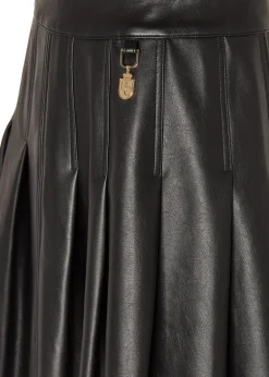 Holland Cooper Faux Leather Pleated Mini Skirt<Women Skirts