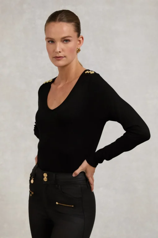 Holland Cooper Long Sleeve V-Neck Tee<Women Tees|Tops