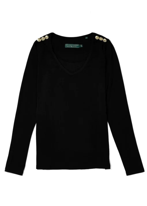 Holland Cooper Long Sleeve V-Neck Tee<Women Tees|Tops