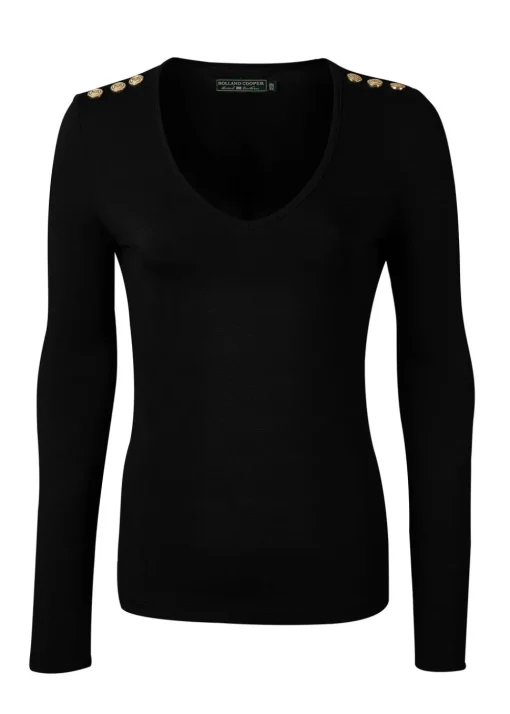 Holland Cooper Long Sleeve V-Neck Tee<Women Tees|Tops