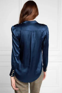 Holland Cooper Silk V-Neck Blouse<Women Shirts & Blouses
