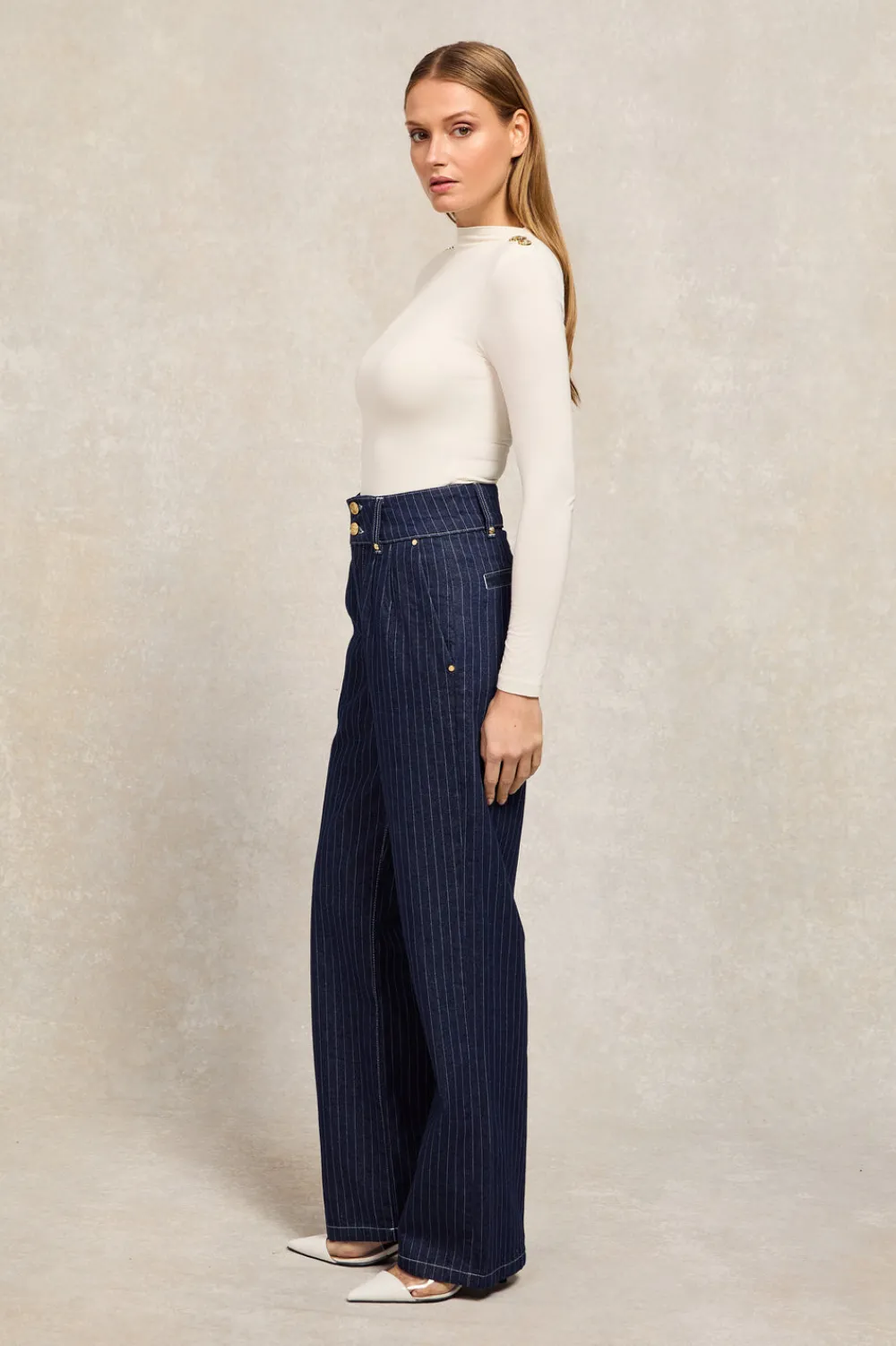 Holland Cooper Tailored Wide Leg Jean<Women Jeans