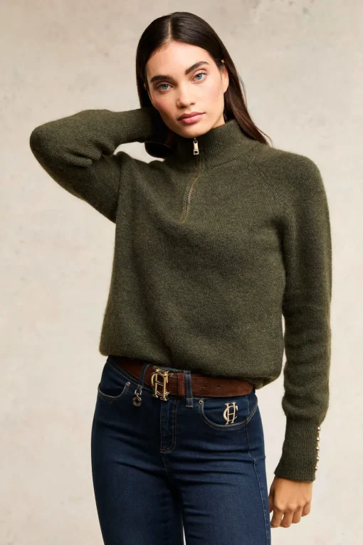 Holland Cooper Tori Quarter Zip Knit<Women Knitwear