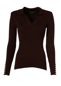 Holland Cooper V-Neck Rib Top<Women Knitwear|Tops